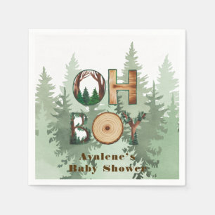 Nature's Expression: Oh Boy Baby Shower Serviette