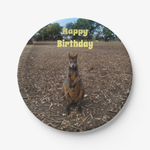 "Nature's Fast: A Wallaby's Snack Break" Pappteller