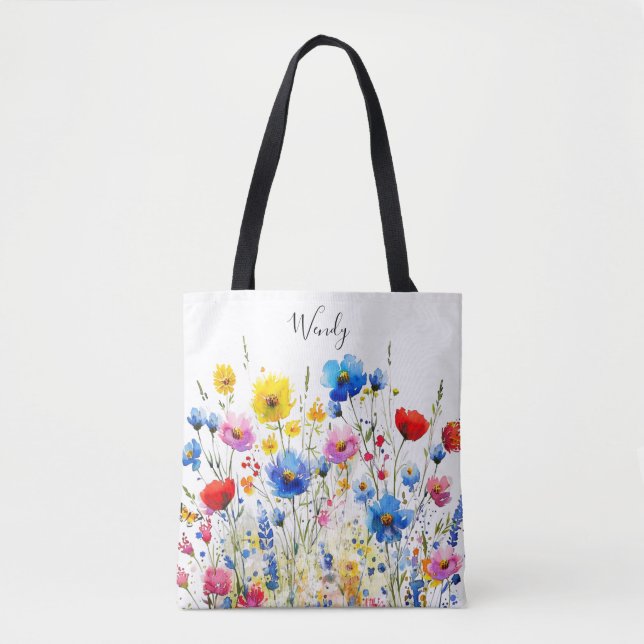 Nature's Garden Personalisiert Tote Bag Tasche (Vorderseite)