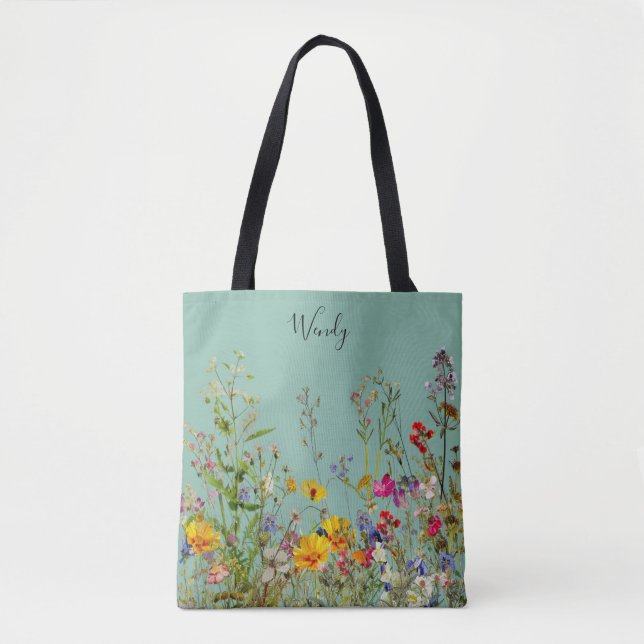 Nature's Garden Personalisiert Tote Bag Tasche (Vorderseite)