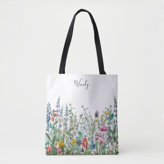 Nature's Garden Personalisiert Tote Bag Tasche (Vorderseite)