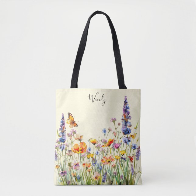Nature's Garden Personalisiert Tote Bag Tasche (Vorderseite)