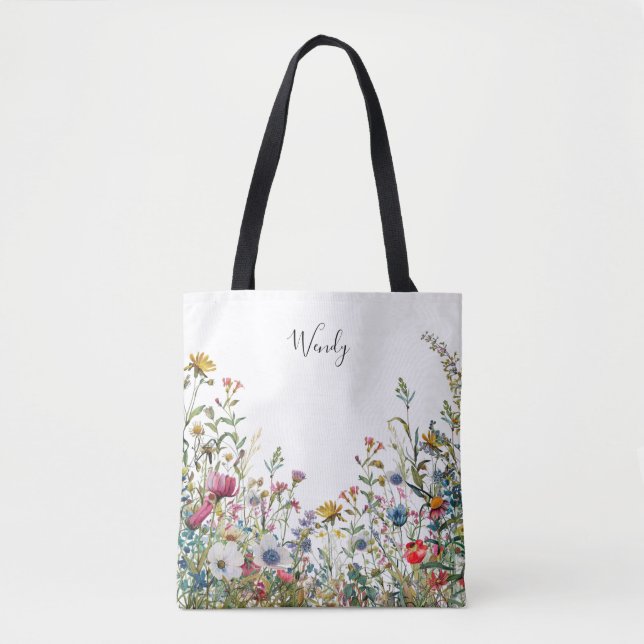 Nature's Garden Personalisiert Tote Bag Tasche (Vorderseite)