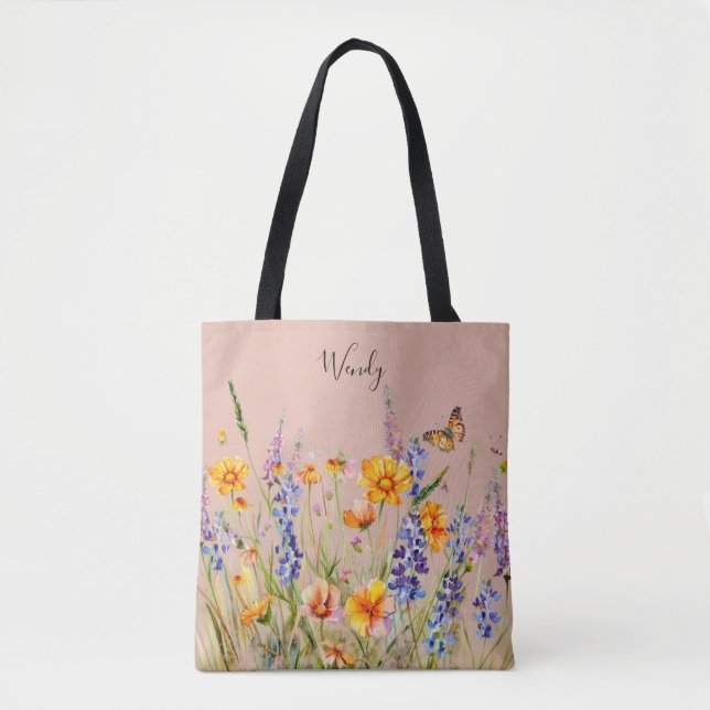 Nature's Garden Personalisiert Tote Bag Tasche (Vorderseite)