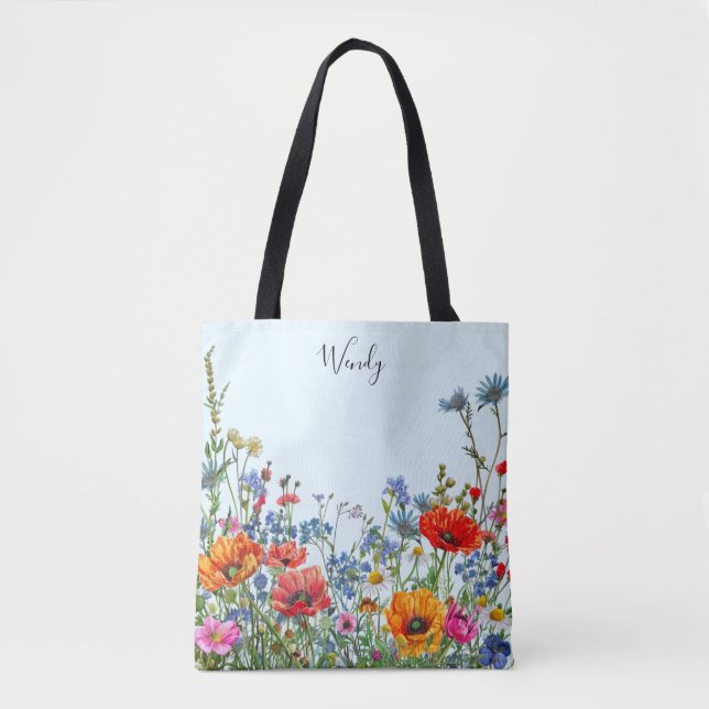 Nature's Garden Personalisiert Tote Bag Tasche (Vorderseite)