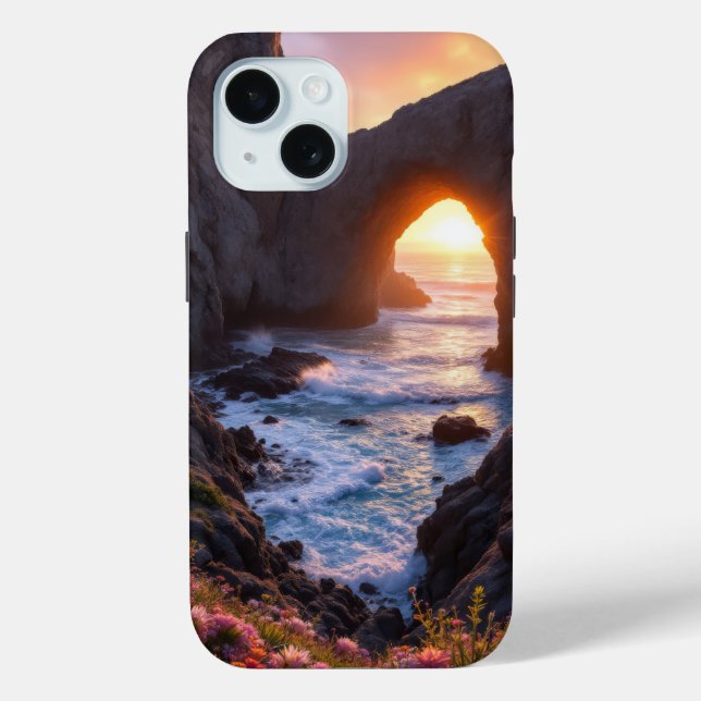 Nature's Gateway: The Flowering Sea Arch Case-Mate iPhone Hülle (Rückseite)