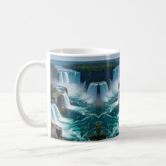 "Nature's Majesty in Your Hands - Niagara Kaffeetasse (Links)