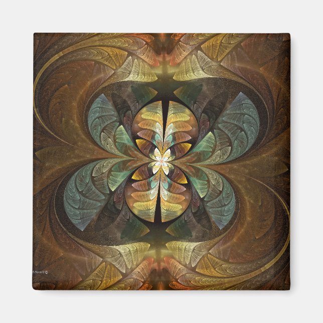Natures Matrix Bumble Bee Abstrakt Magnet (Vorne)