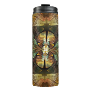 Natures Matrix Bumble Bee Abstrakt Thermosbecher