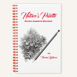 Nature's Palette Nature Sketchbook Personalization Notizbuch