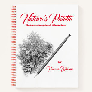 Nature's Palette Nature Sketchbook Personalization Notizbuch