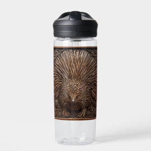 Nature's Quill: Das australische Echidna in Holz, Trinkflasche
