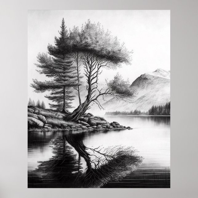 Nature's Reflections Sketch Poster (Vorne)