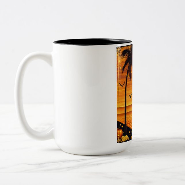 Nature's Serenity Canvas Print - ruhige Landschaft Zweifarbige Tasse (Links)