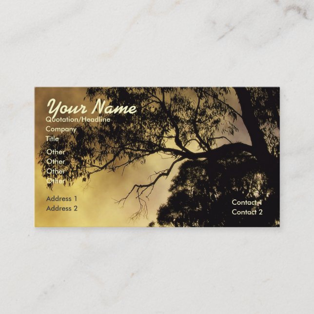 Nature's Silhouette Dusk BUSINESS Card Visitenkarte (Vorderseite)