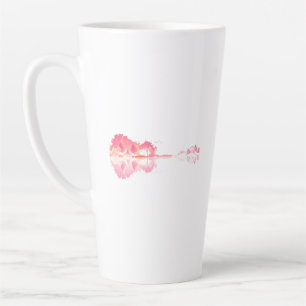 Nature's Song: Forest Landscape Gitarre Art Milchtasse