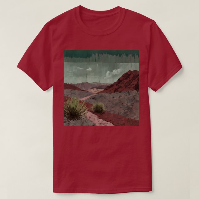 Naturethematischer T - Shirt für Vintage Collage (Design vorne)