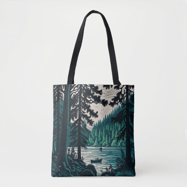 Naturewald Lake Forest Nord Landschaft Tasche (Vorderseite)