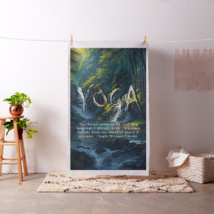 Naturewald YOGA Versteckte Text Reiki Master Quote Stoff