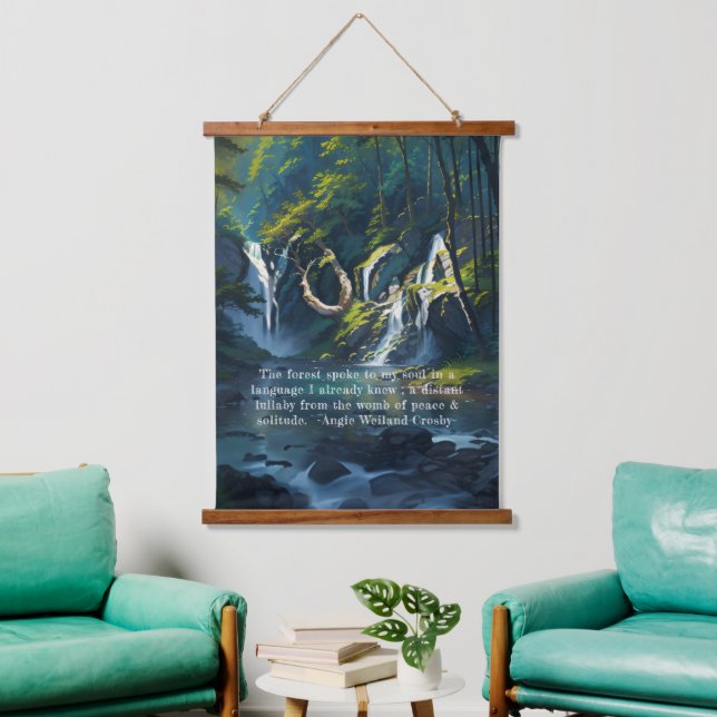 Naturewald YOGA Versteckte Text Reiki Master Quote Wandteppich Mit Holzrahmen (Wohnzimmer)