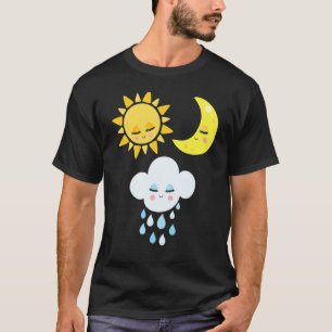 Naturewolken Regen Sonnenwolke Moon Future Meteoro T-Shirt