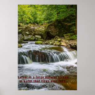 Naturfarbe Zazzwasser Poster