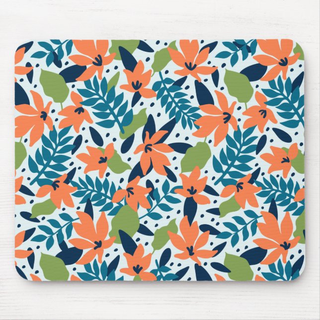 Naturfarbene Blume Niedlich Mousepad (Vorne)