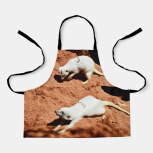 Naturforager: Weißes Meerkat-Graben für Busche Schürze