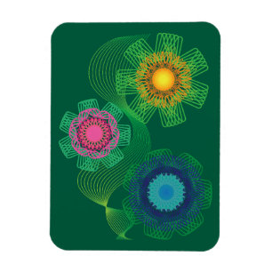 Naturformen und Linienmuster Magnet