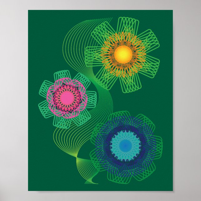 Naturformen und Linienmuster  Poster (Vorne)