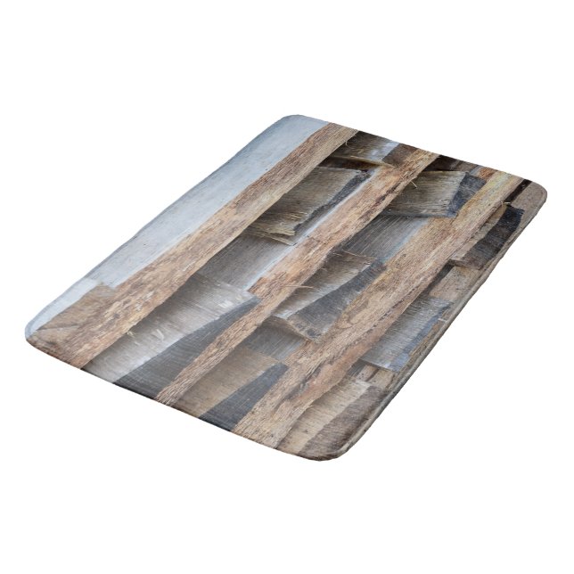 Naturfotografie aus Holz Badematte (Schrägansicht)