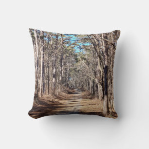 Naturfotografie der Waldwege Kissen