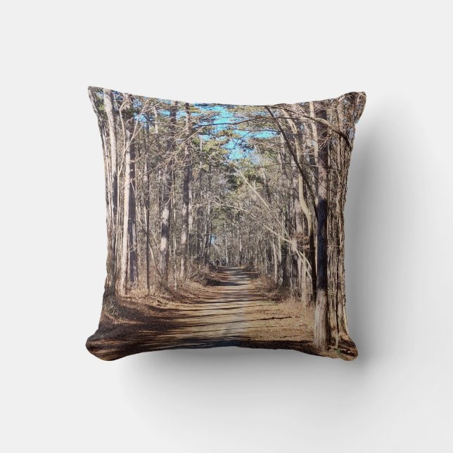 Naturfotografie der Waldwege Kissen (Vorderseite)