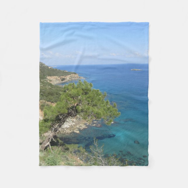 Naturfotografie Mediterranes Gebirge & Meer Fleecedecke (Vorderseite)