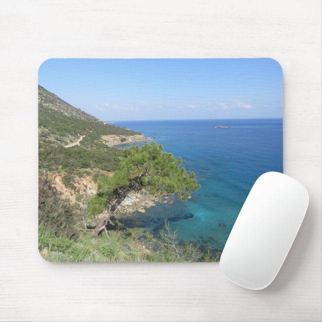 Naturfotografie Mediterranes Gebirge & Meer Mousepad (Mit Mouse)