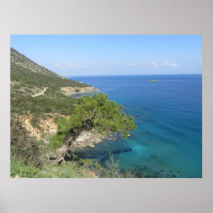 Naturfotografie Mediterranes Gebirge & Meer Poster