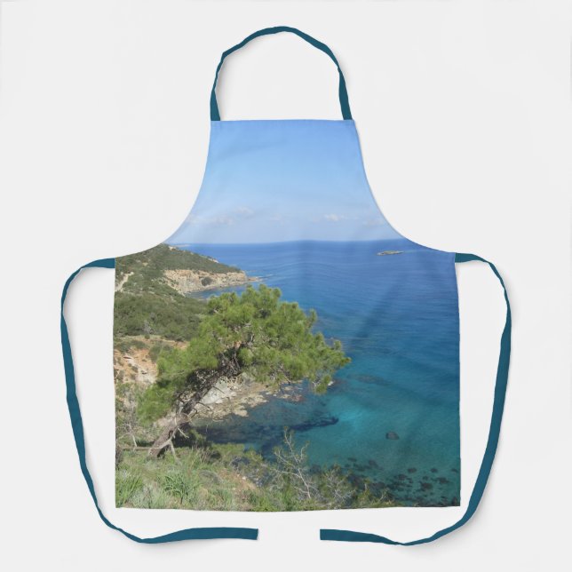 Naturfotografie Mediterranes Gebirge & Meer Schürze (Vorderseite)