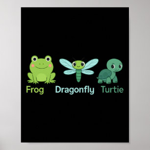 Naturfrosch-Dragonfly-Design Poster