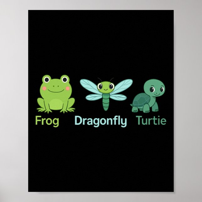 Naturfrosch-Dragonfly-Design Poster (Vorne)