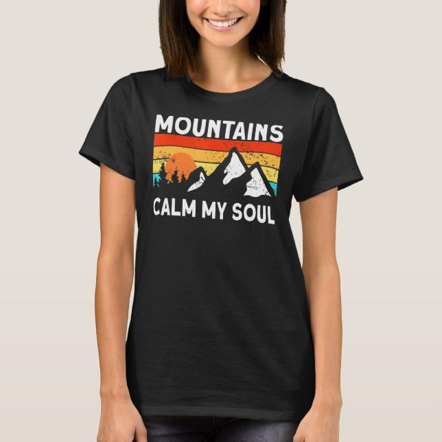 Naturgebirge Ruhe mein Soul Bergwanderung T-Shirt (Vorderseite)