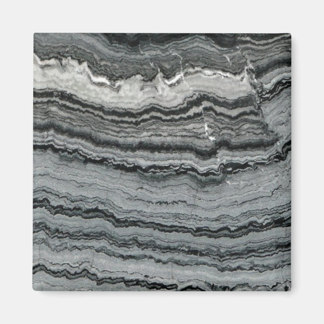 Naturgemein Schwarz-weißer Spitzenmarmor Magnet (Vorne)