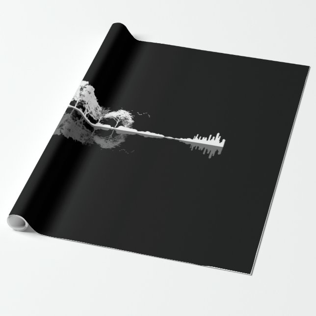 Naturgitarre Geschenkpapier (Ungerollt)