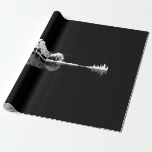 Naturgitarre Geschenkpapier