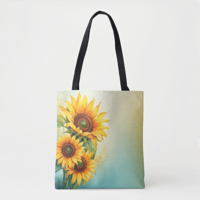 Naturglühen-Sonnenblumen-Tote-Tasche Tasche (Vorderseite)
