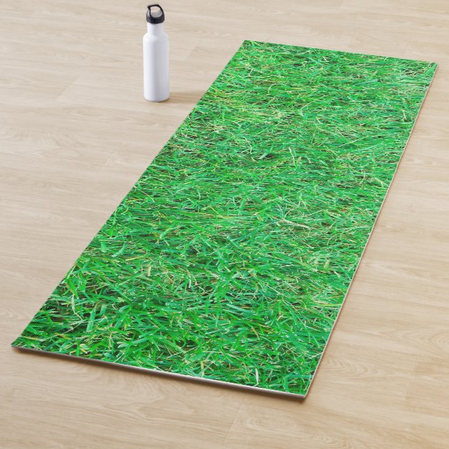 Naturgrüne Grasfeld-Fitness Trendy-Vorlage Yogamatte (Beispiel)