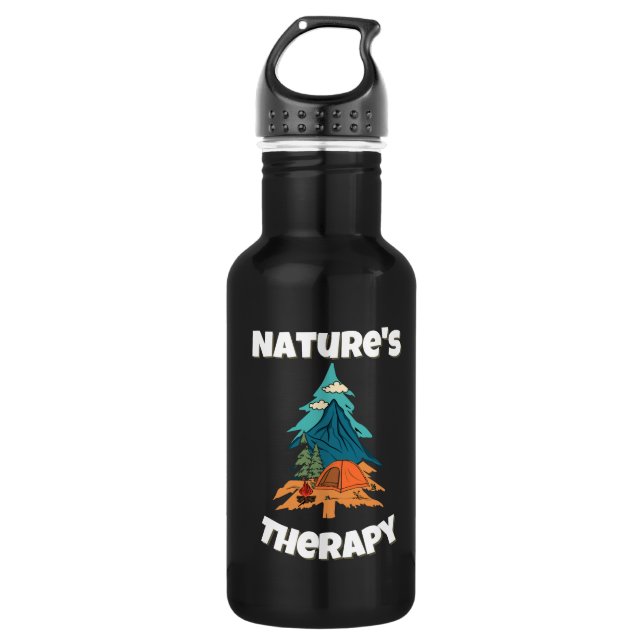 Naturheilkunde Naturliebhaber Edelstahlflasche (Vorderseite)