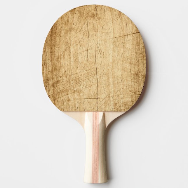 Naturholz-Pappe Braune Texturen Tischtennis Schläger (Vorderseite)