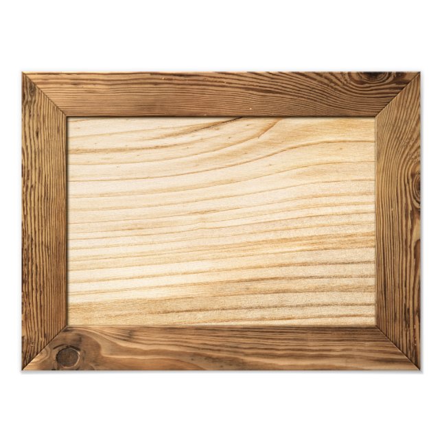 Naturholzrahmen mit Holzplatte innen Fotodruck (Vorne)