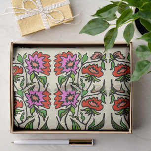 Naturillustration Verrückter Garten Florale Kunst Seidenpapier