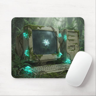 Naturinspirierte alte Computermauspad im Wald Mousepad